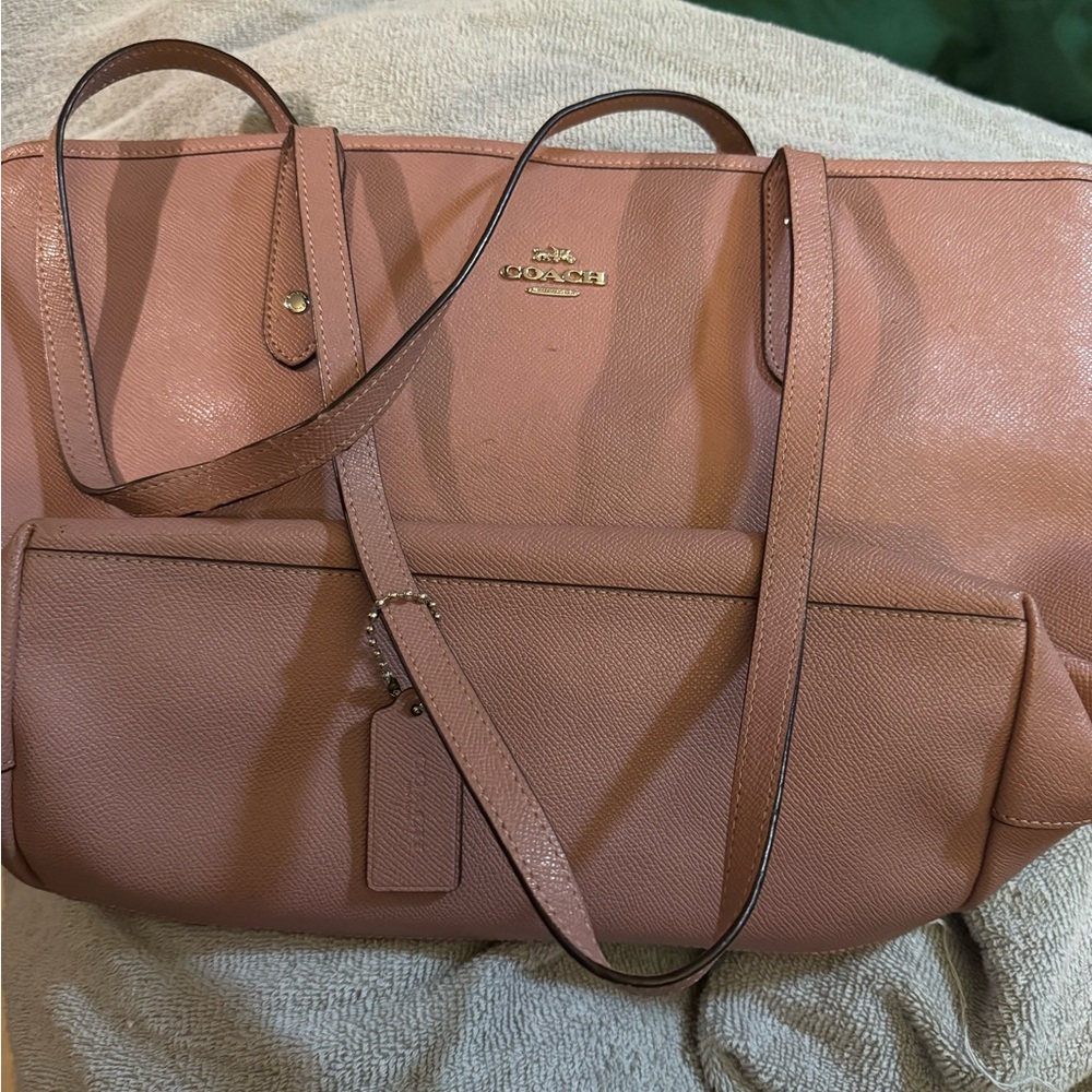 Coach Blush Pink Leather Shoulder Bag
